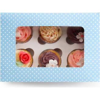 Škatuľka na cupcake – modrá 24 × 16 cm 1 ks