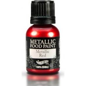 Metalická tekutá barva 25 ml - Červená