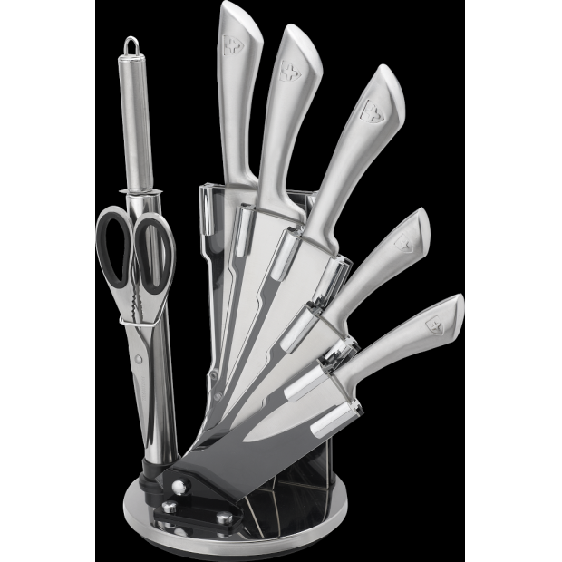 8-dielna sada oceľových nožov, nožníc a ocieľky RL-KSS600 - RoyaltyLine