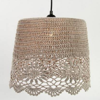 Stínidlo na lampu Crochet háčkované