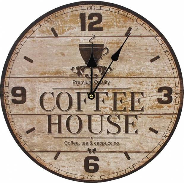 Hodiny Coffee House, priemer 34 cm - Morex