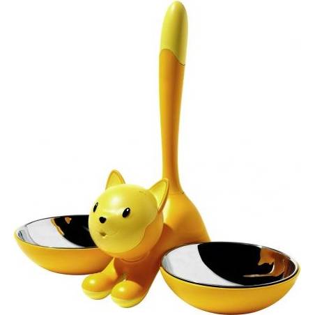 Miska pre mačky Tigrito žltá - Alessi