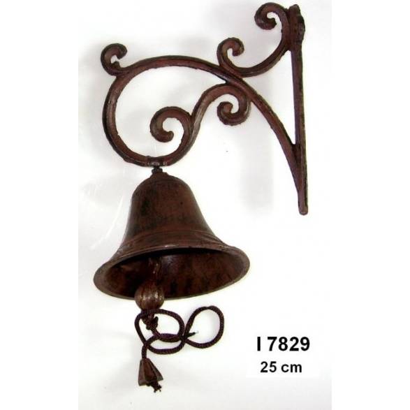 Hnedý liatinový zvon strednej veľkosti - IntArt