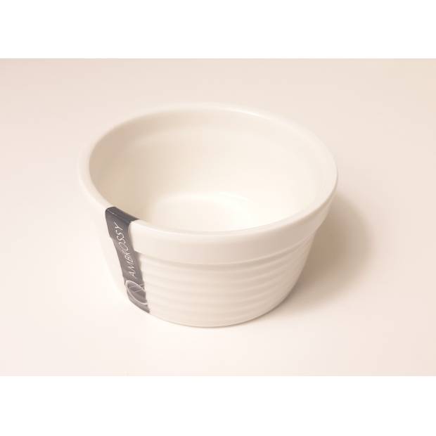 Miska zapekacia porcelánová biela 9 × 4,5 cm