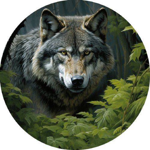Jedlý papier vlk v lese 19,5cm - PICTURE
