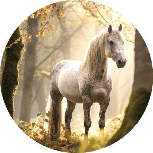 Jedlý papierový kôň v lese 19,5cm - PICTURE