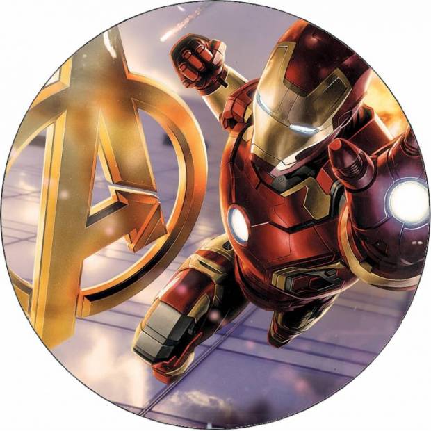 Jedlý papier Avengers Iron Man 19,5 cm - Pictu Hap