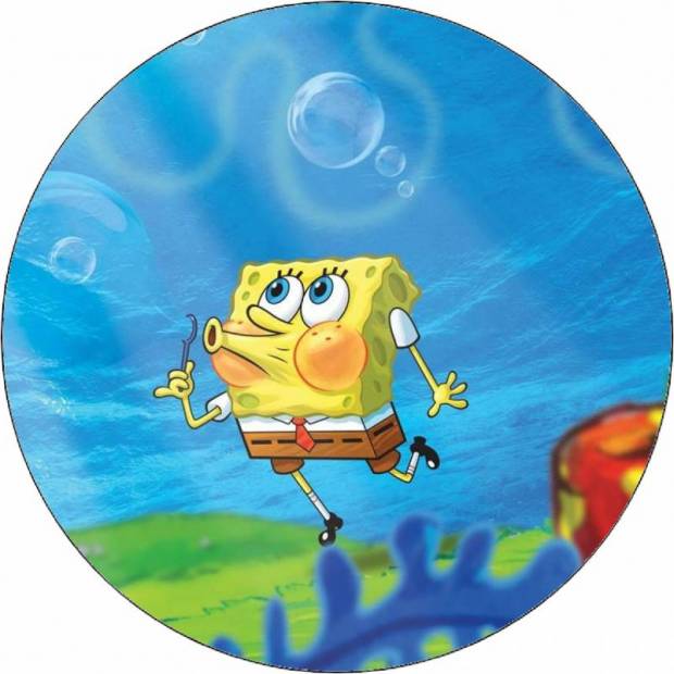 Jedlý papier Spongebob a fúkačka bublín 19,5 cm - Pictu Hap