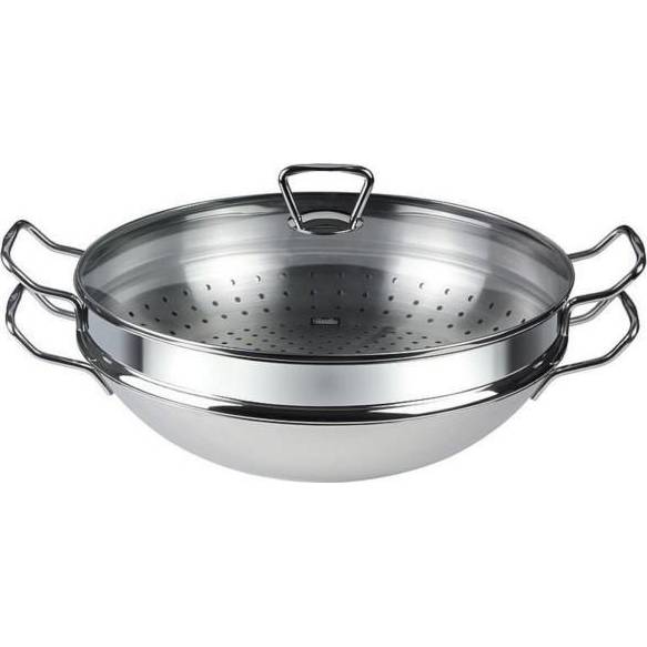 Panvica WOK antikorová so sklenenou pokrievkou – O 36 cm – Nanjing