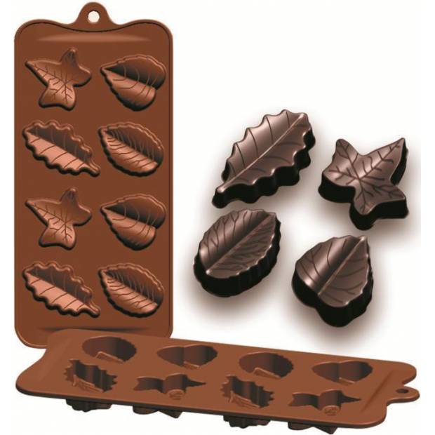 Formičky na čokoládu listy 10,5 × 21 cm