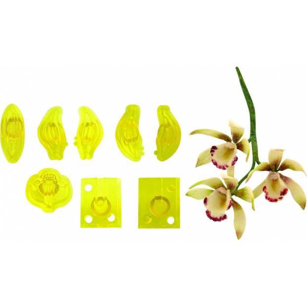 Vykrajovačky 8 ks – malá orchidea Cymbidium