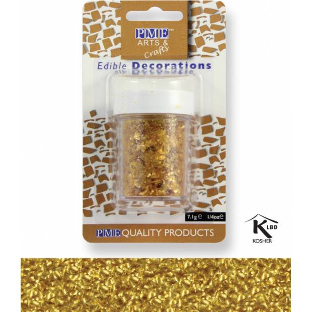 Posýpka Glitter Flakes – zlatá