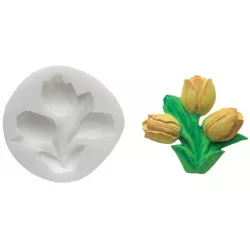 Silikónová forma na fondán - tulipány - Silikomart