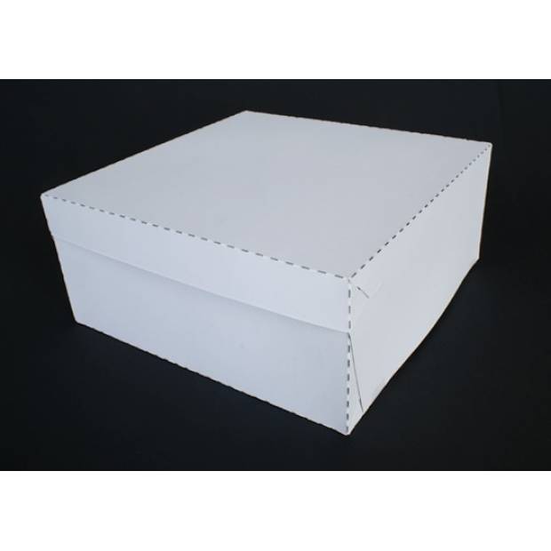 Krabica na tortu pevná biela 25 x 25 x 11 cm - 