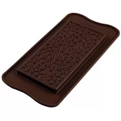 Silicone form for chocolate – srdiečko tabulka - Silikomart