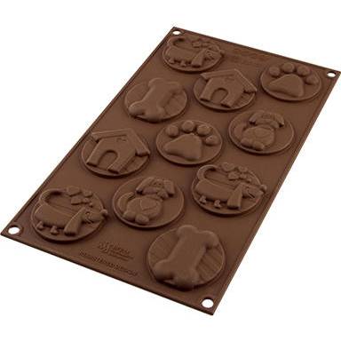 Silikónová forma na čokoládu – psie známky