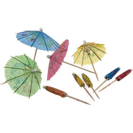 Dekoratívne papierové dáždniky 10ks - BANQUET