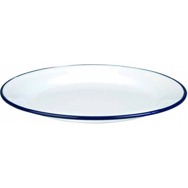 Smaltový tanier MODROBIELY O 26 cm hlboký