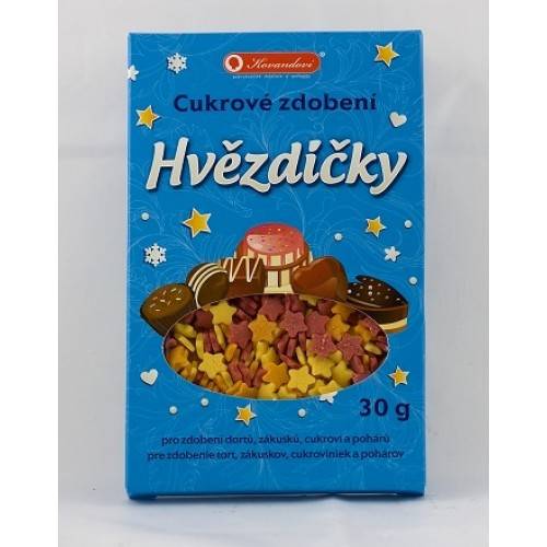 Cukrové zdobení hvězdičky 30g