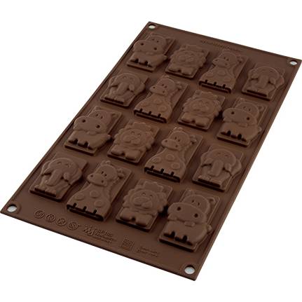 Silikónová forma na čokoládu zvieratká safari