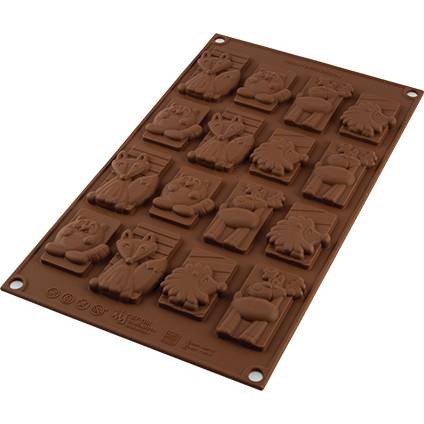 Silikónová forma na čokoládu zvieratká winter