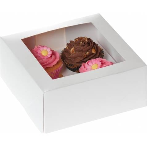 Papierový box biely na cupcake 2 ks