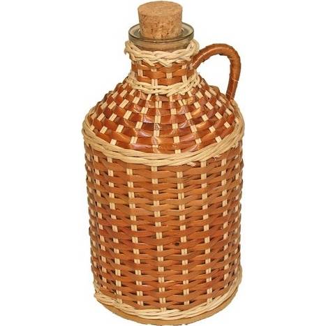 Sklenený demižón, opletený, 1 liter - Morex
