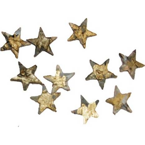 Hviezdy v retro štýle - zlaté, 120 ks - Morex