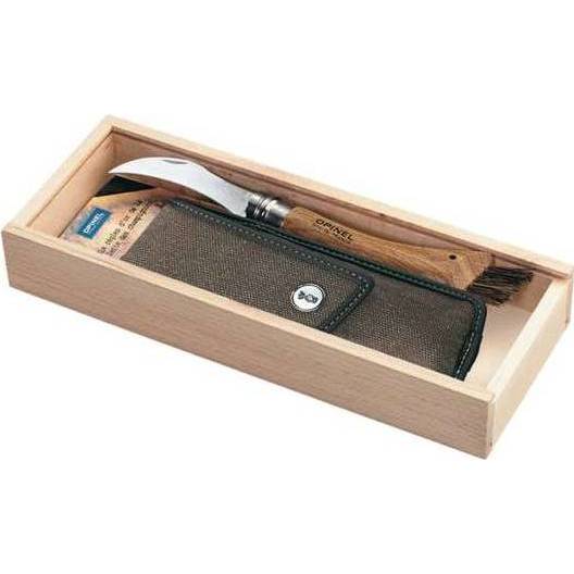 VRI N°08 Inox Nůž houbařský rukojeť dub + pouzdro + dřevěný box 001327 Opinel