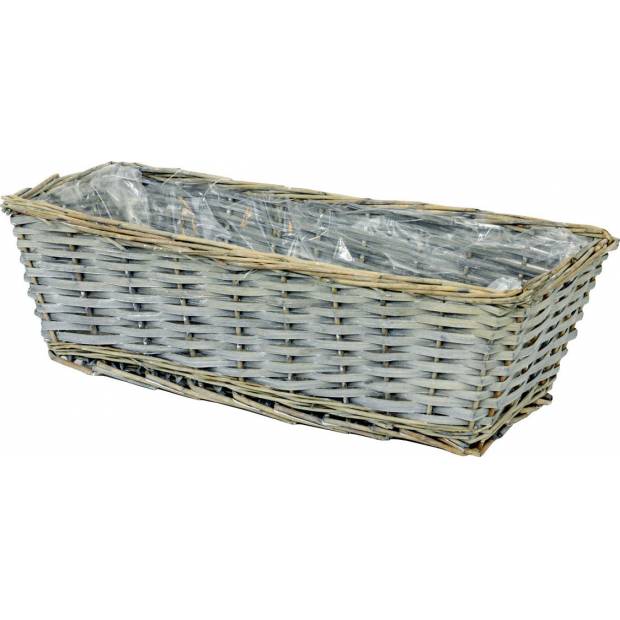 Obdĺžnikový prútený box, sivý JP0009 GREY - Art