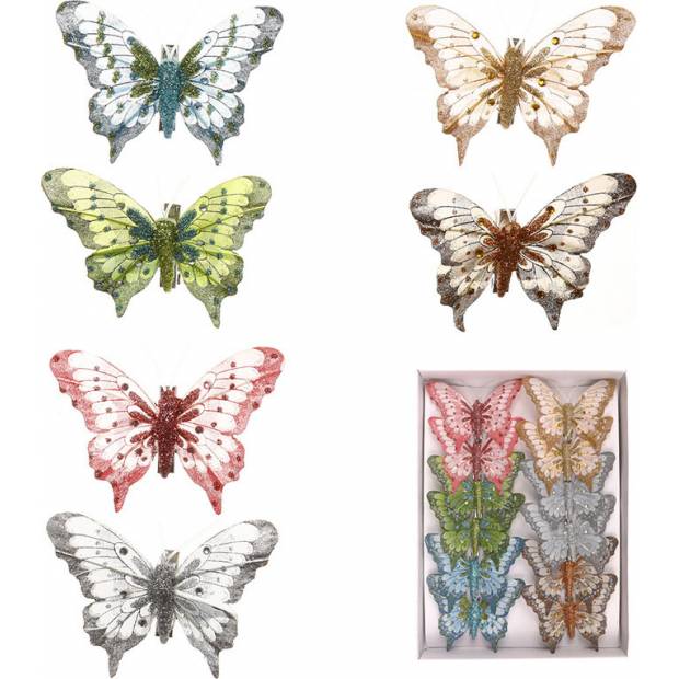 Motýl s klipem, cena za 12ks tj.1 box MO809522 Art