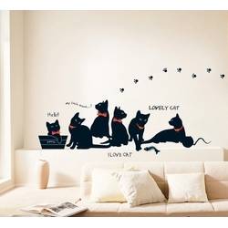 Nálepka na stenu - Milované mačky - Nalepovací tabule