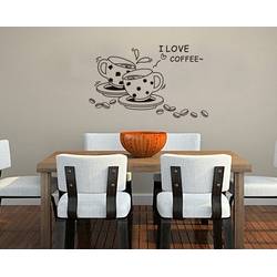 Nálepky na stenu - I love Coffee - Nalepovací tabule