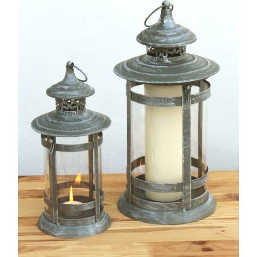 Ázijské kovové lampáše do záhrady 2ks 15 a 34cm - IntArt