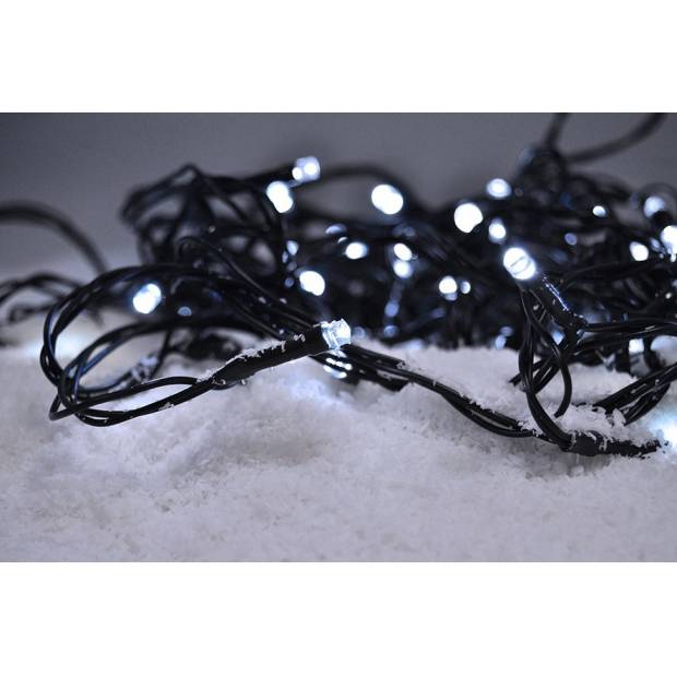 LED vánoční řetěz, 3m, 20xLED, 3x AA, bílé světlo, zelený kabel 1V50-W Solight