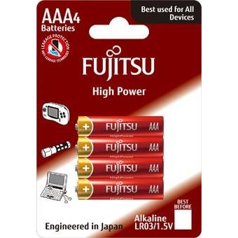 Fujitsu High Power alkalická baterie LR03/AAA, blistr 4ks