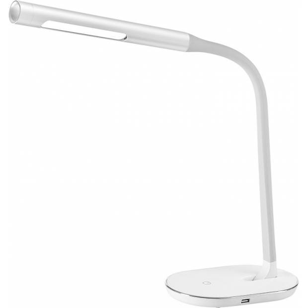 LED stolní lampička stmívatelná, 8W, 4500K, USB, bílá WO50-W Solight