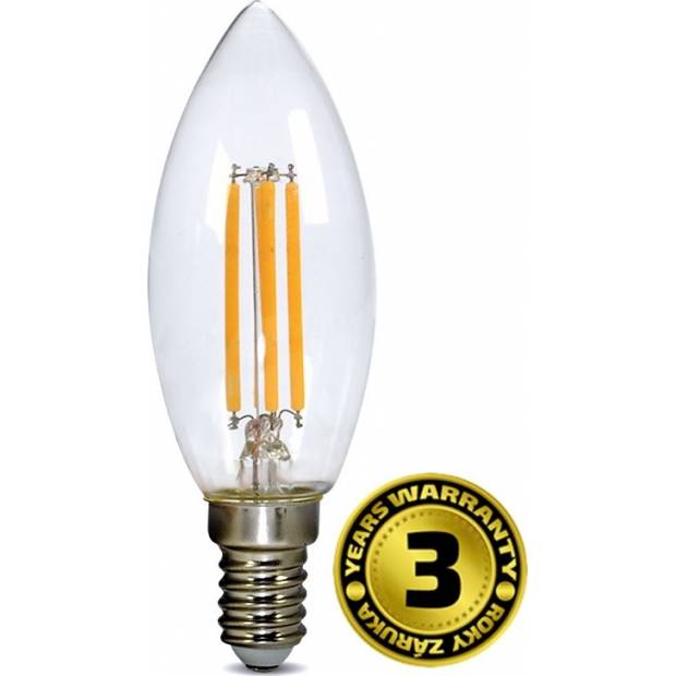 Žárovka LED WZ401A E14, 230V, 4W, 440lm, teplá bílá, retro, svíčka WZ401A Solight