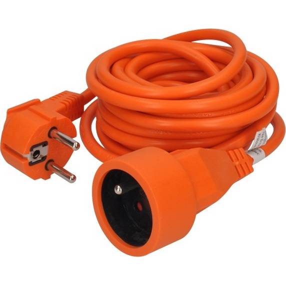 prodlužovací kabel - spojka, 1 zásuvka, oranžová, 5m PS04O Solight