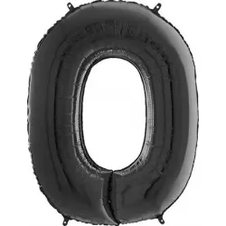 Lievik nafukovací balónik číslo 0 čierny 66cm - Grabo