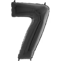 Nafukovací balónik číslo 7 čierny 66 cm - Grabo