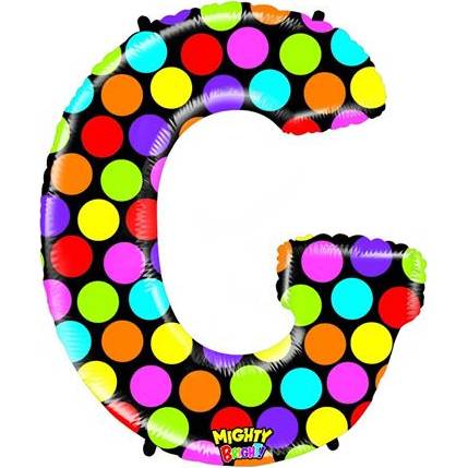 Nafukovací balónik písmeno G farebné 102 cm