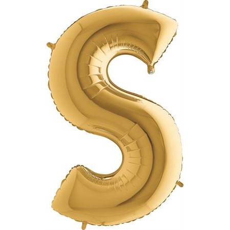 Nafukovací balónik písmeno S zlaté 102 cm