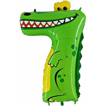 Nafukovací balónik krokodíl číslo 7 pre deti 102 cm