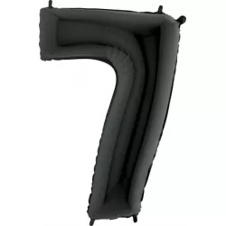 Nafukovací balónik číslo 7 čierny 102 cm extra veľký - Grabo