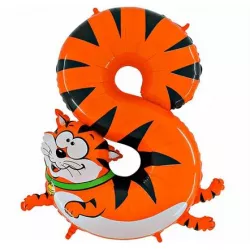 Nafukovací balónik mačka číslo 8 pre deti 102 cm - Grabo