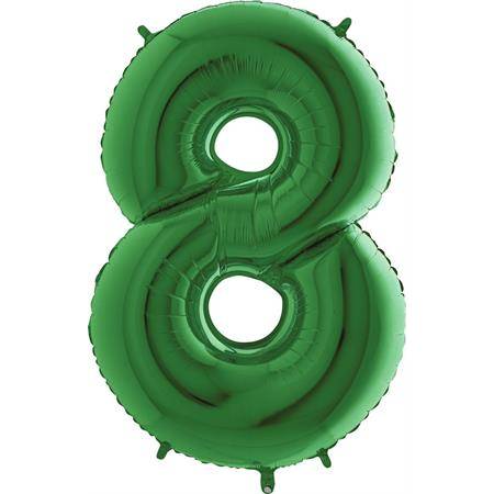 Nafukovací balónik číslo 8 zelený 102 cm extra veľký