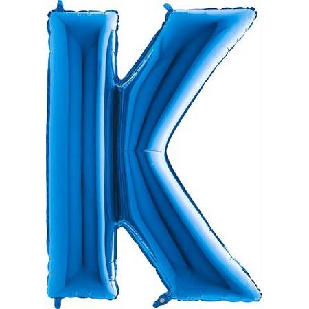 Nafukovací balónik písmeno K modré 102 cm