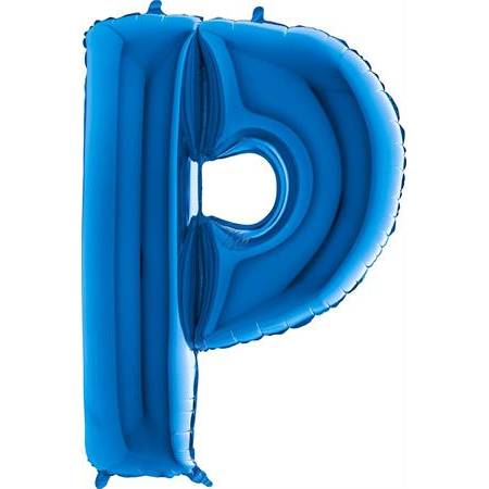 Nafukovací balónik písmeno P modré 102 cm