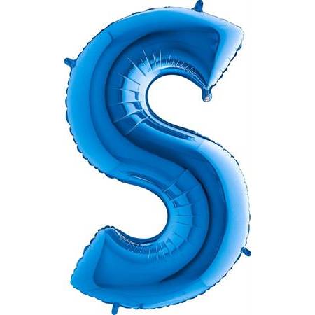 Nafukovací balónik písmeno S modré 102 cm